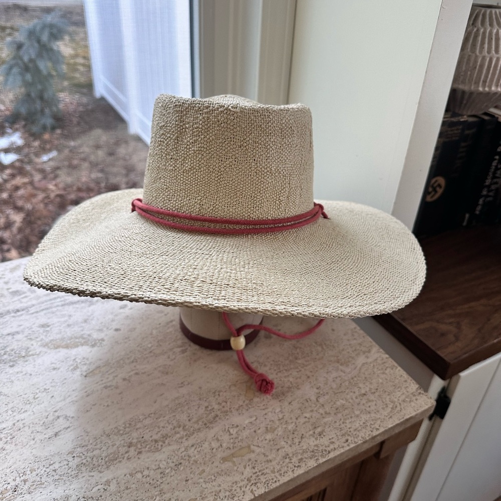 Stylish Cream Wide-Brim straw Hat universal thread New women’s